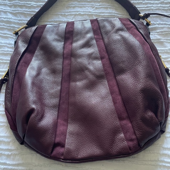 Aimee Kestenberg Tuscany Leather & Suede Hobo Bag-Purple - Picture 9 of 16